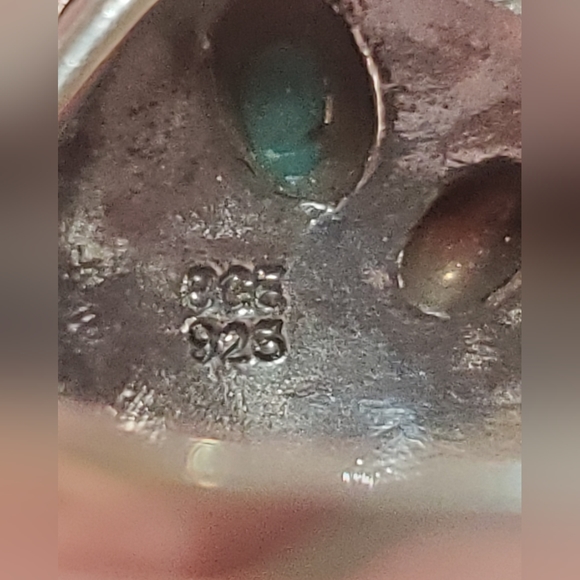 925 The Bradford Exchange "Spirit of the Eagle" turquoise ring size 7 - Picture 4 of 5